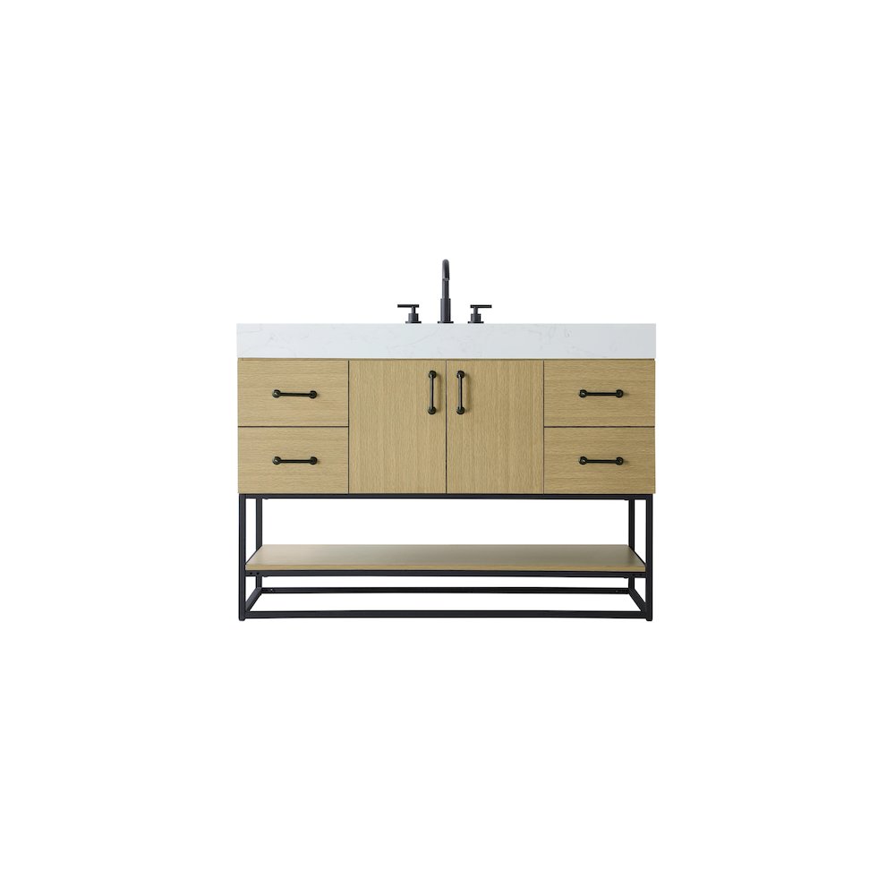 48 inch Single Bathroom Vanity in  Honey Brown. Picture 1
