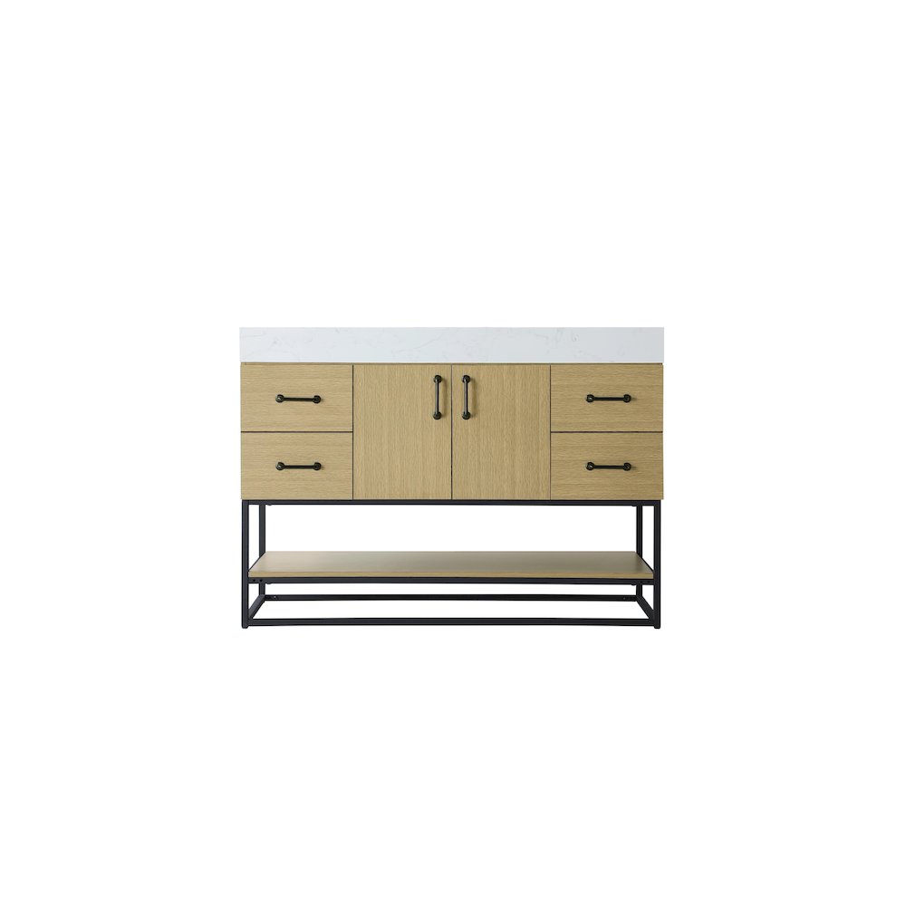 48 inch Single Bathroom Vanity in  Honey Brown. Picture 5