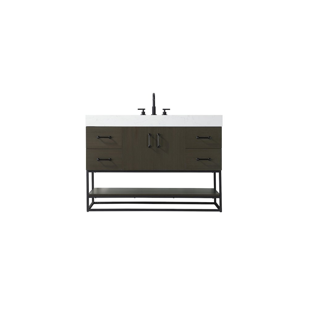 48 inch Single Bathroom Vanity in Mocha Brown. Picture 1