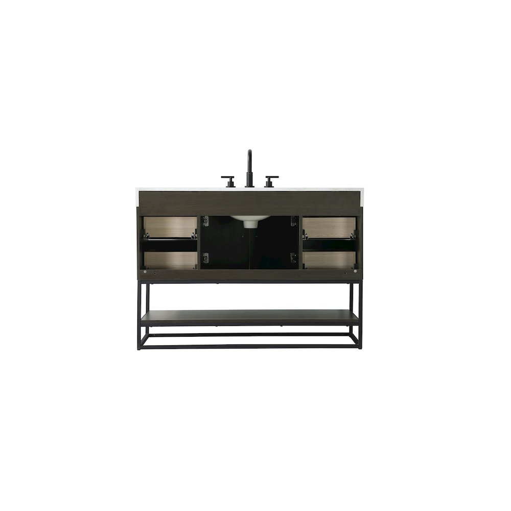 48 inch Single Bathroom Vanity in Mocha Brown. Picture 12