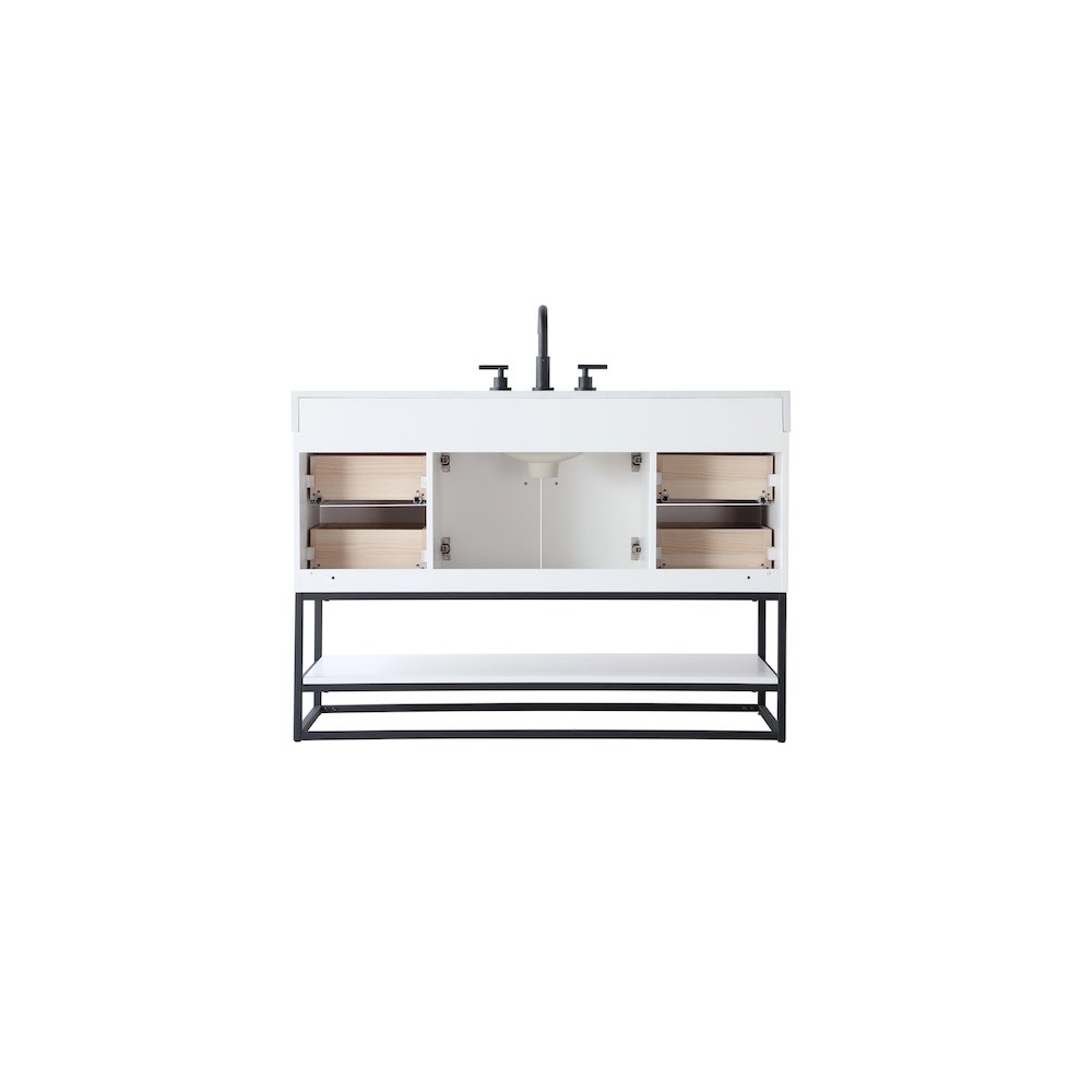 48 inch Single Bathroom Vanity in White. Picture 12