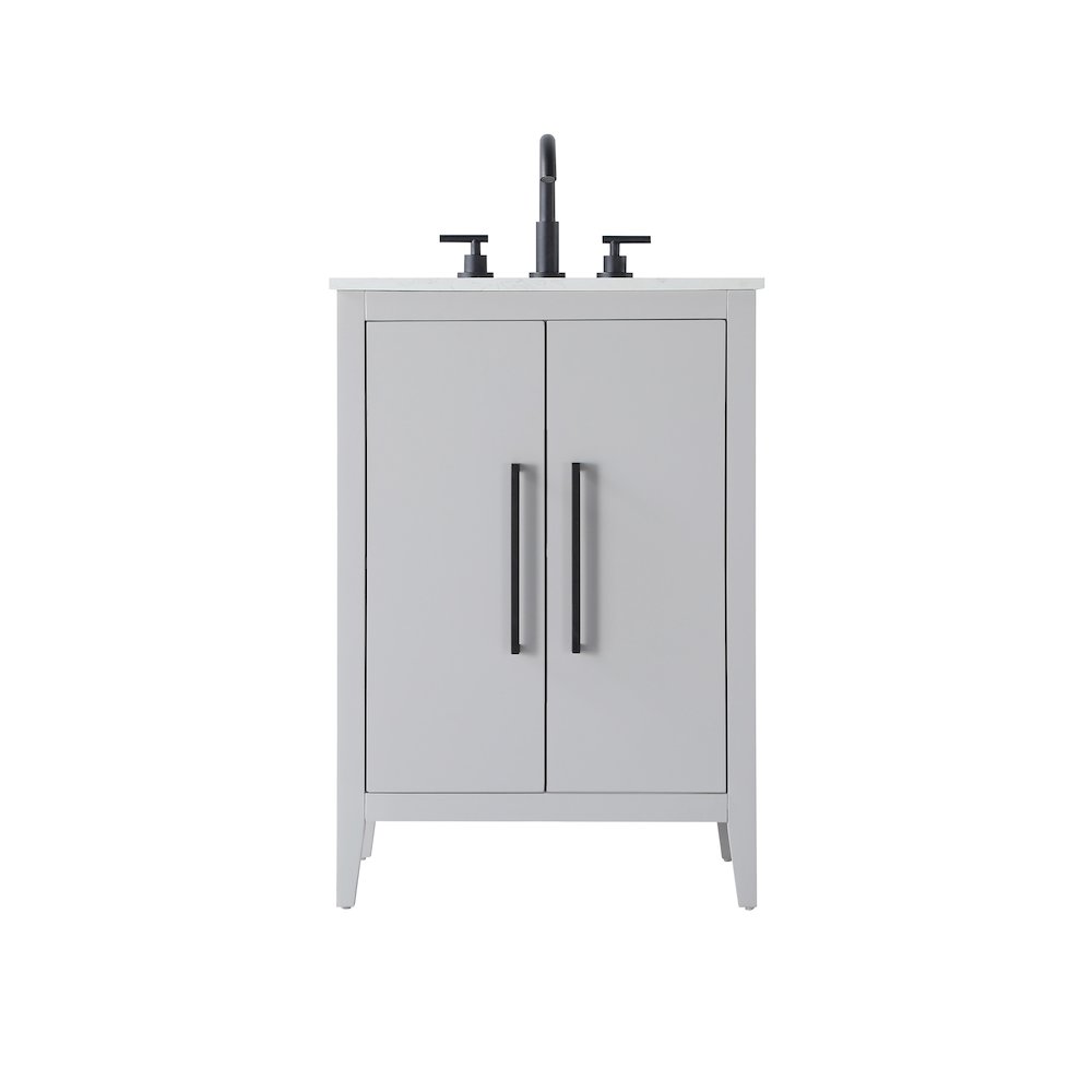 24 Inch Single Bathroom Vanity In Grey. Picture 1
