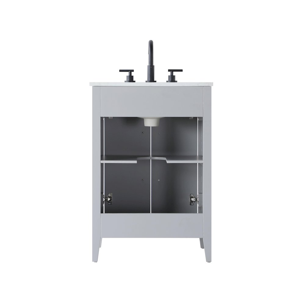 24 Inch Single Bathroom Vanity In Grey. Picture 12