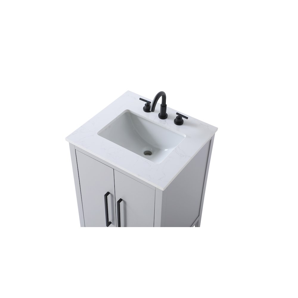 24 Inch Single Bathroom Vanity In Grey. Picture 8