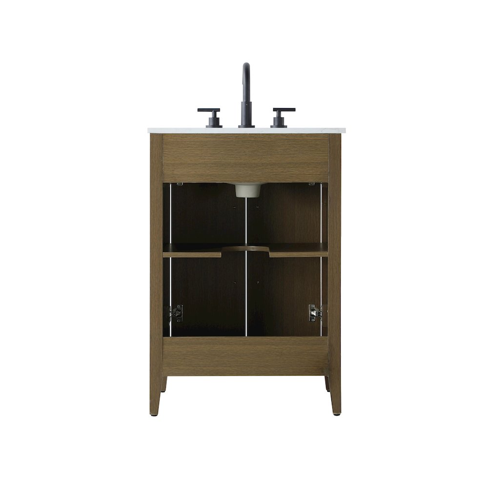 24 Inch Single Bathroom Vanity In Chestnut Brown. Picture 12