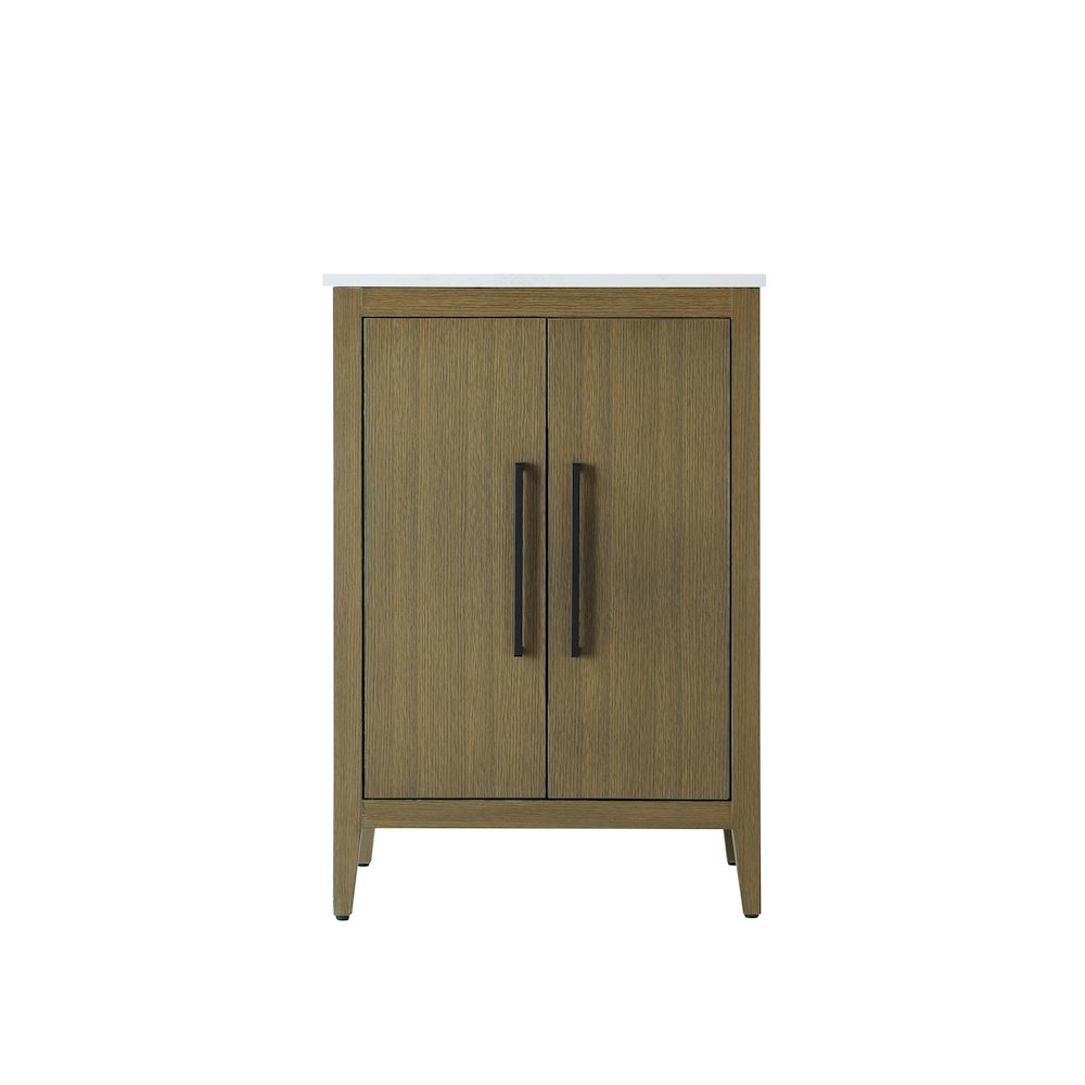 24 Inch Single Bathroom Vanity In Chestnut Brown. Picture 5