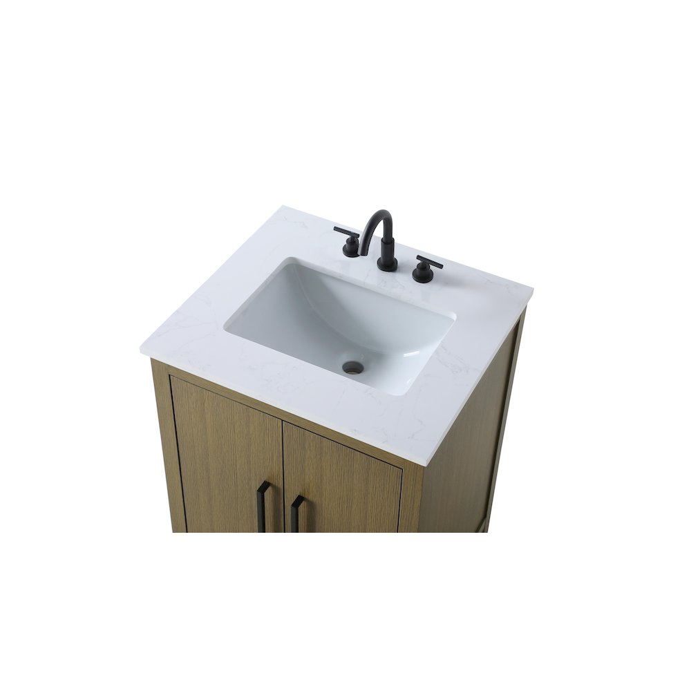 24 Inch Single Bathroom Vanity In Chestnut Brown. Picture 8