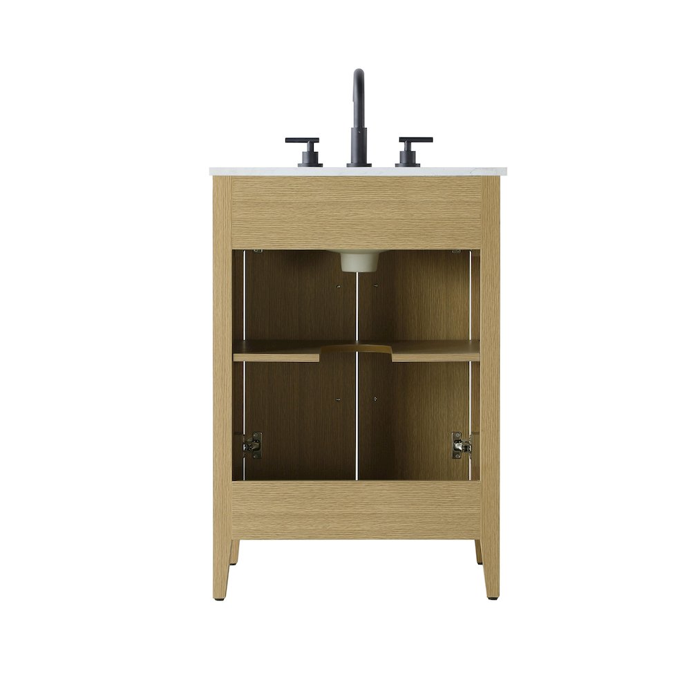 24 Inch Single Bathroom Vanity In  Honey Brown. Picture 12