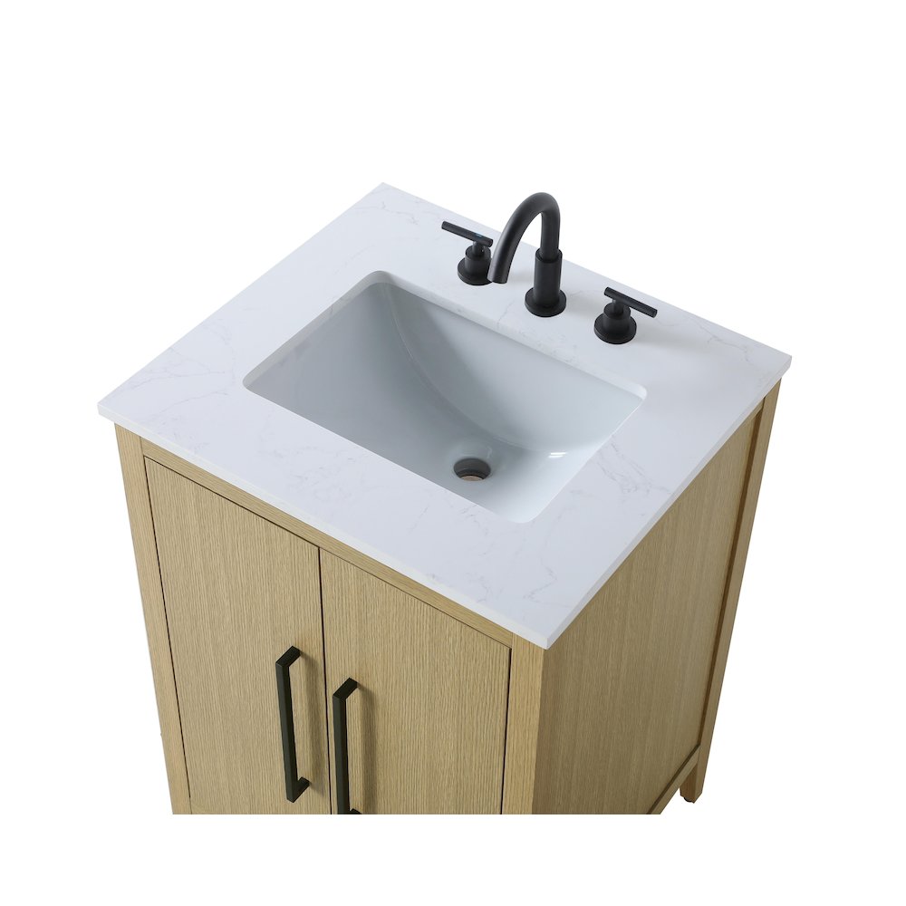 24 Inch Single Bathroom Vanity In  Honey Brown. Picture 8