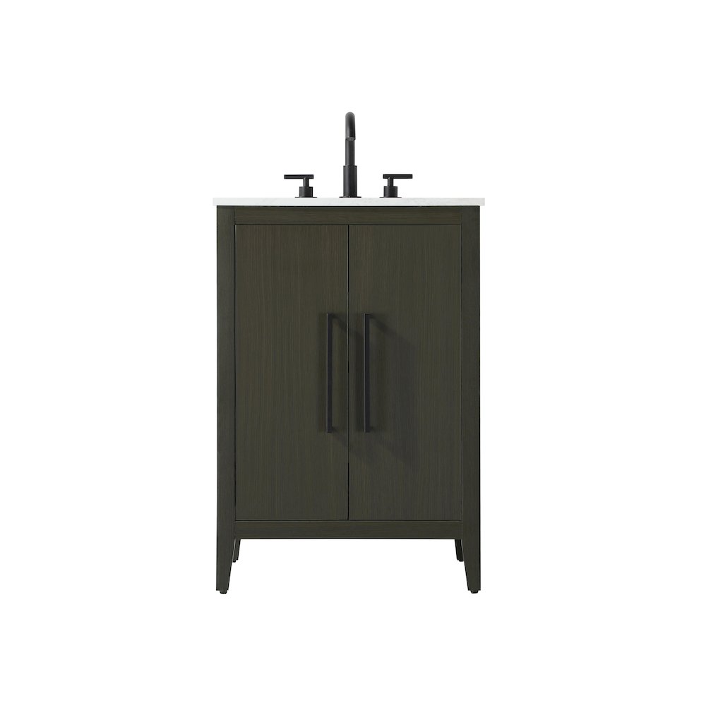 24 Inch Single Bathroom Vanity In Mocha Brown. Picture 1