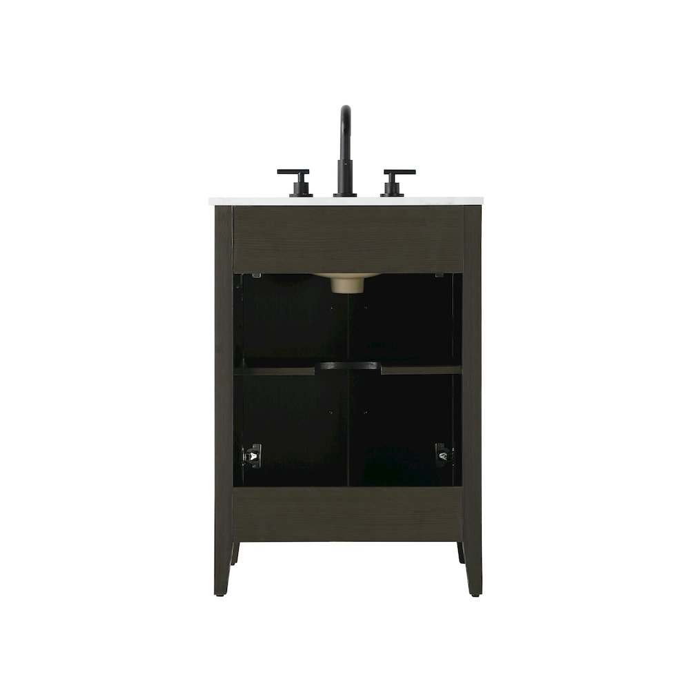 24 Inch Single Bathroom Vanity In Mocha Brown. Picture 12