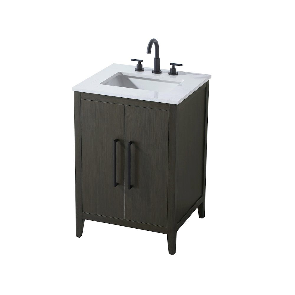 24 Inch Single Bathroom Vanity In Mocha Brown. Picture 6