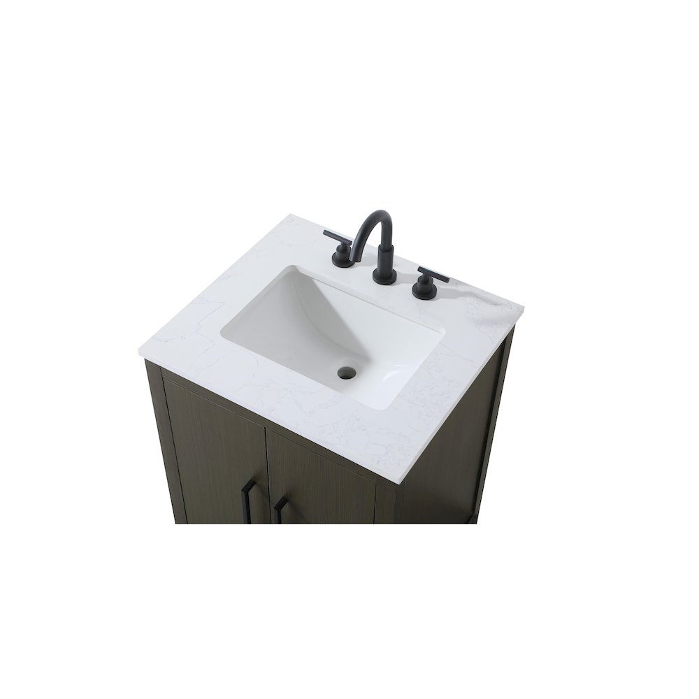 24 Inch Single Bathroom Vanity In Mocha Brown. Picture 8