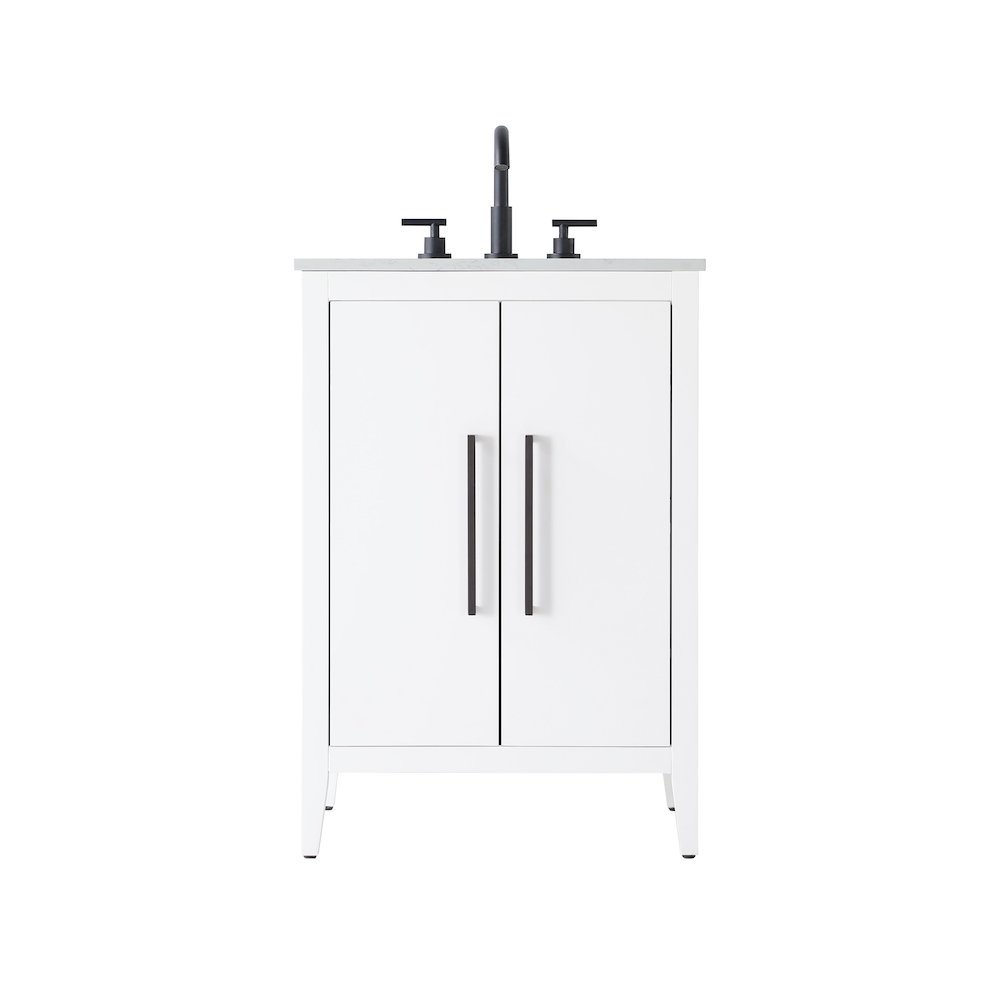 24 Inch Single Bathroom Vanity In White. Picture 1