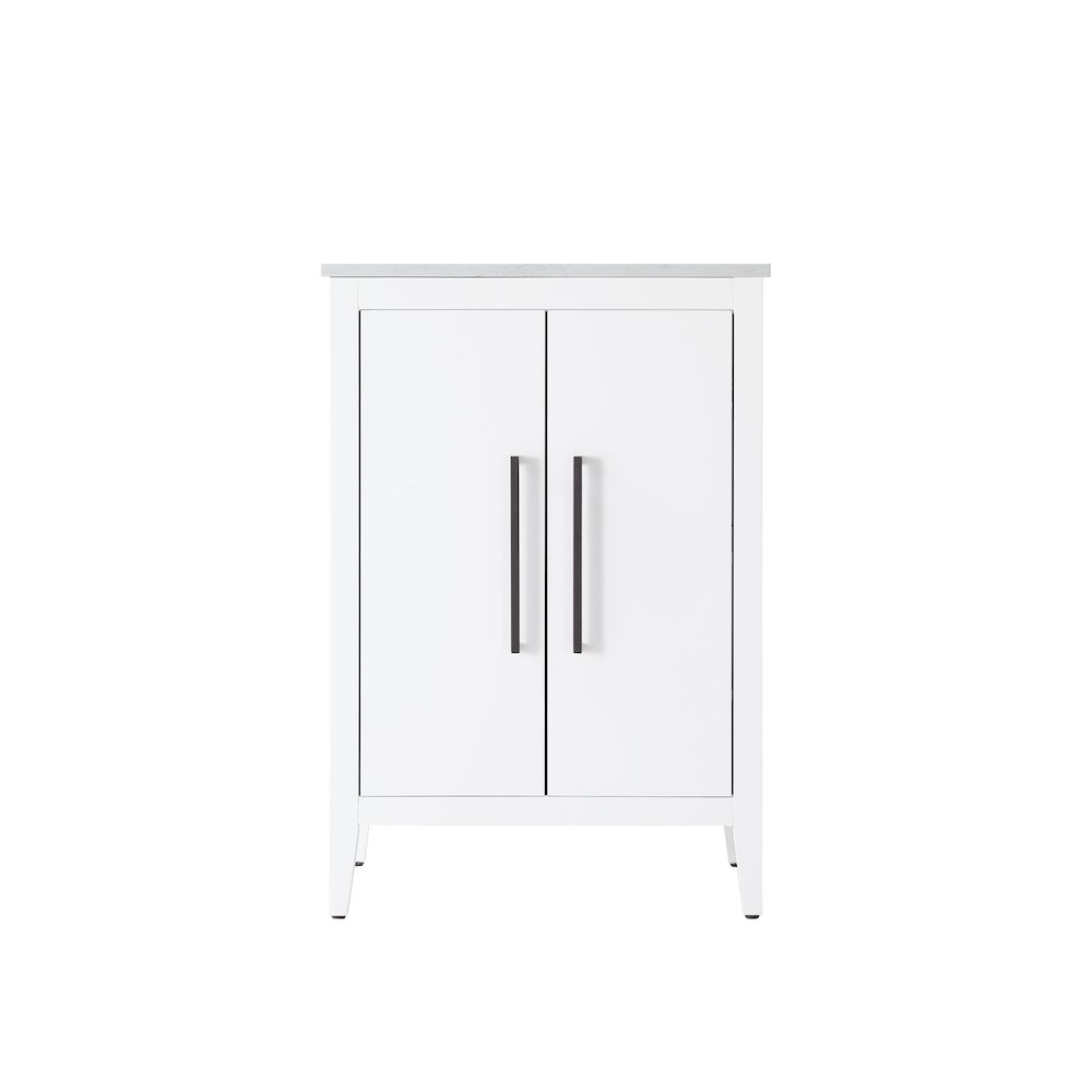 24 Inch Single Bathroom Vanity In White. Picture 5