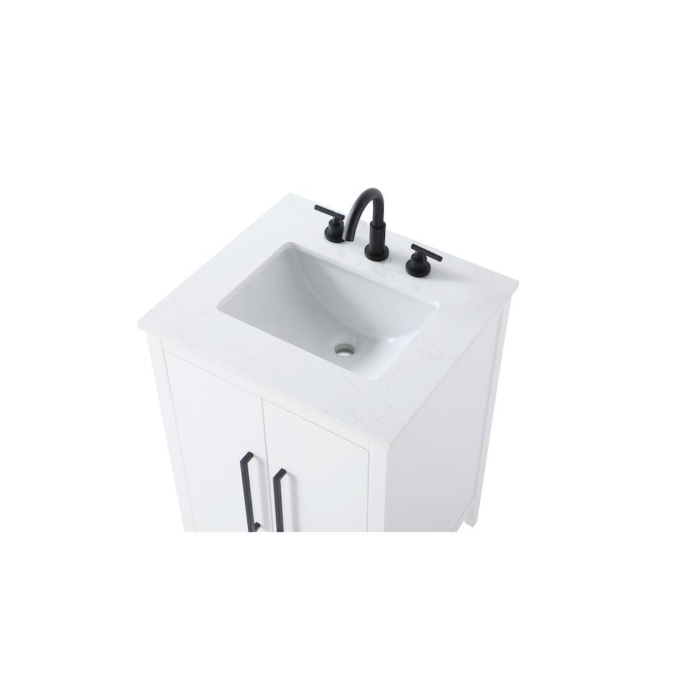 24 Inch Single Bathroom Vanity In White. Picture 8