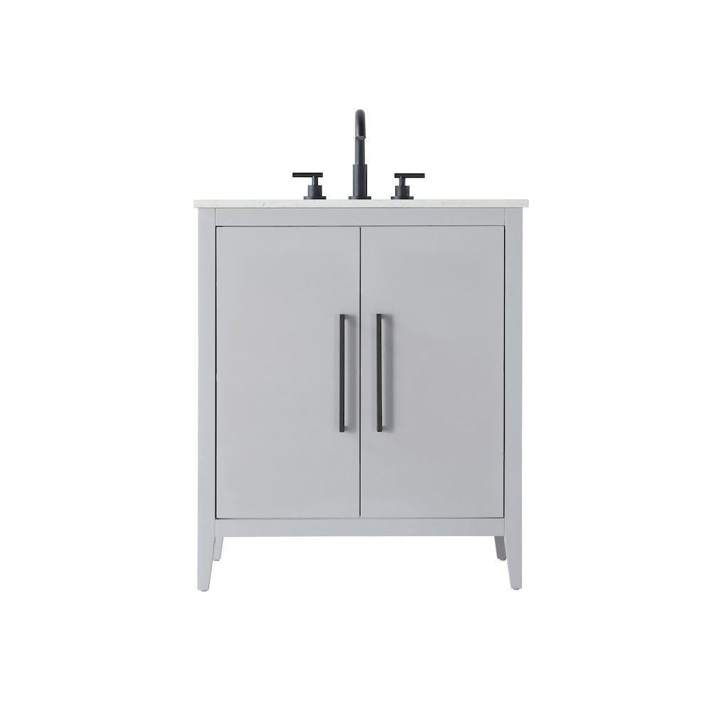30 Inch Single Bathroom Vanity In Grey. Picture 1