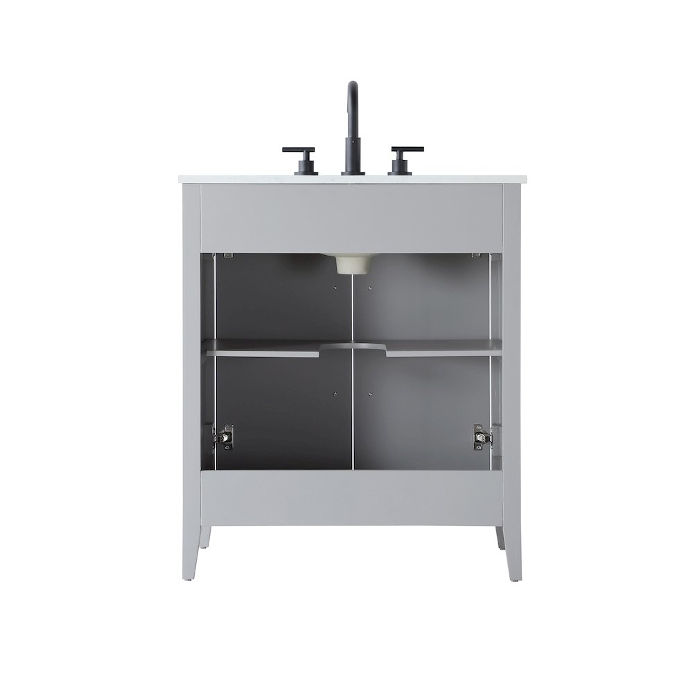 30 Inch Single Bathroom Vanity In Grey. Picture 12