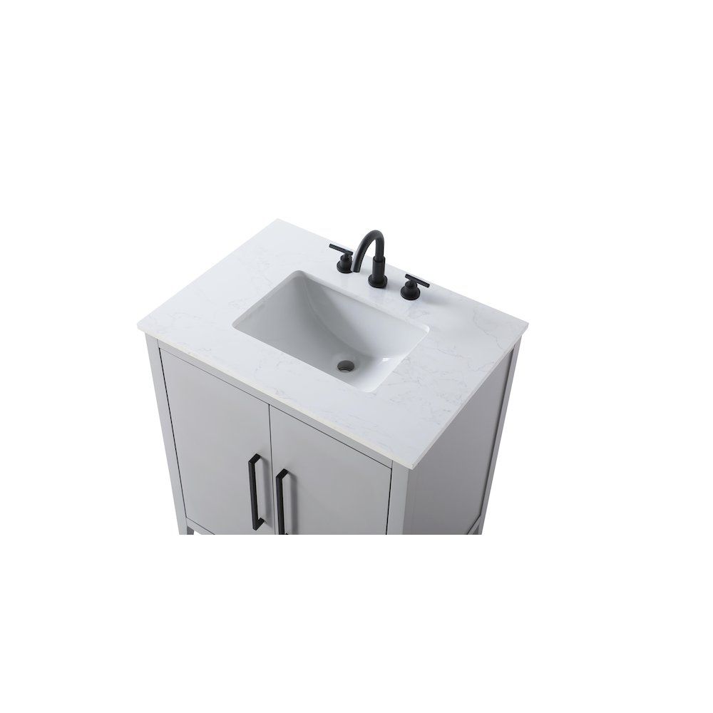30 Inch Single Bathroom Vanity In Grey. Picture 8
