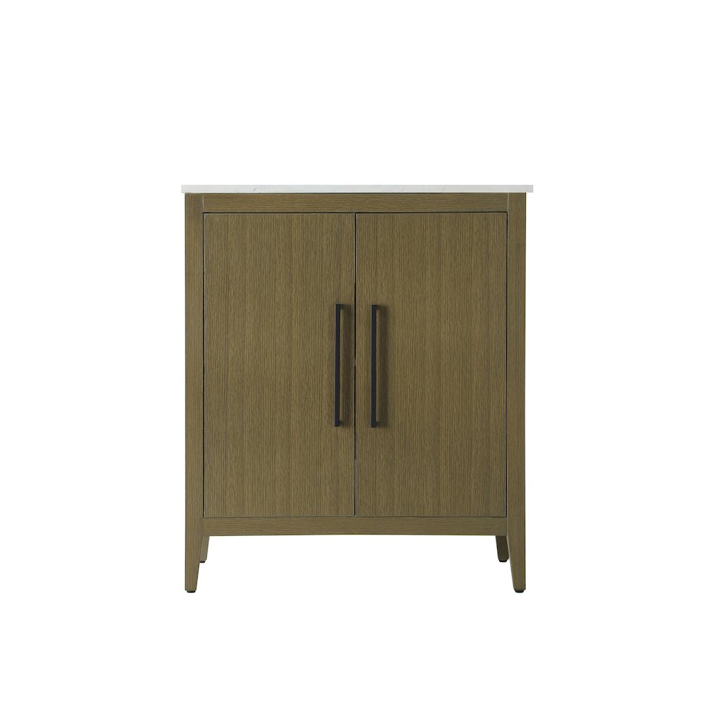 30 Inch Single Bathroom Vanity In Chestnut Brown. Picture 5