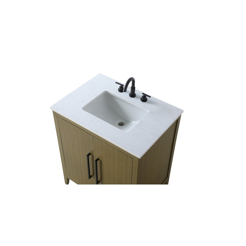 30 Inch Single Bathroom Vanity In Chestnut Brown. Picture 8