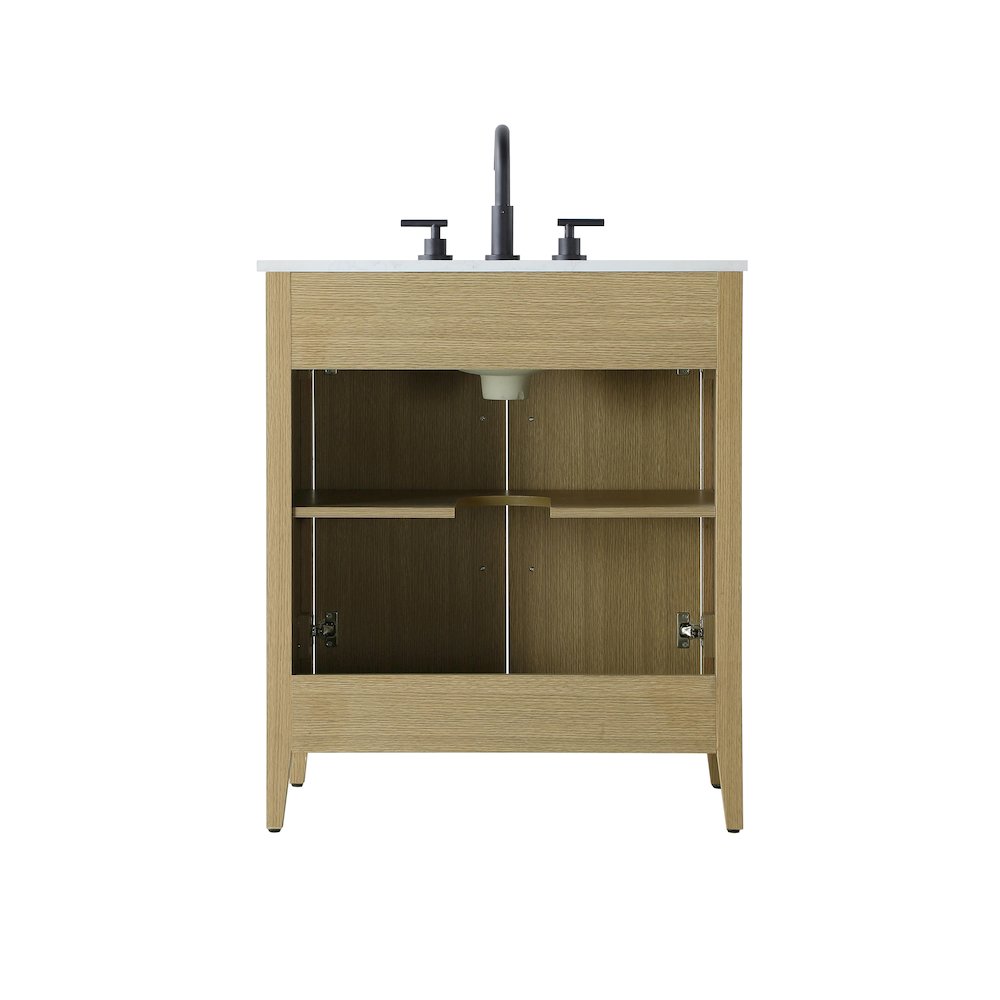 30 Inch Single Bathroom Vanity In  Honey Brown. Picture 12