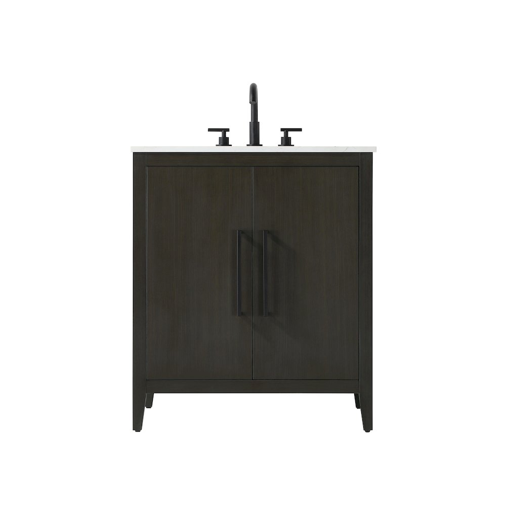 30 Inch Single Bathroom Vanity In Mocha Brown. Picture 1
