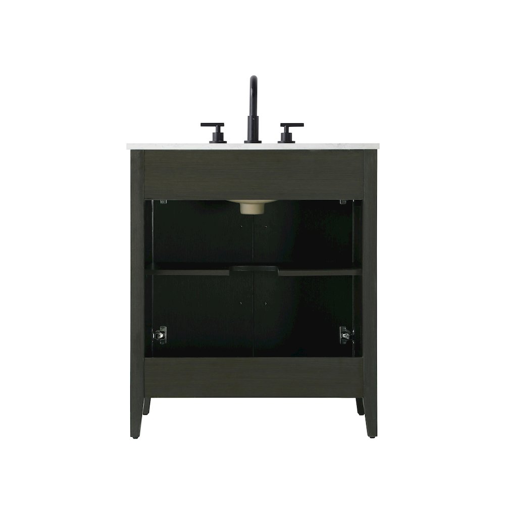 30 Inch Single Bathroom Vanity In Mocha Brown. Picture 12