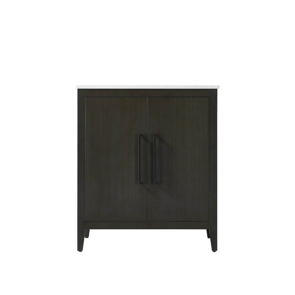 30 Inch Single Bathroom Vanity In Mocha Brown. Picture 5