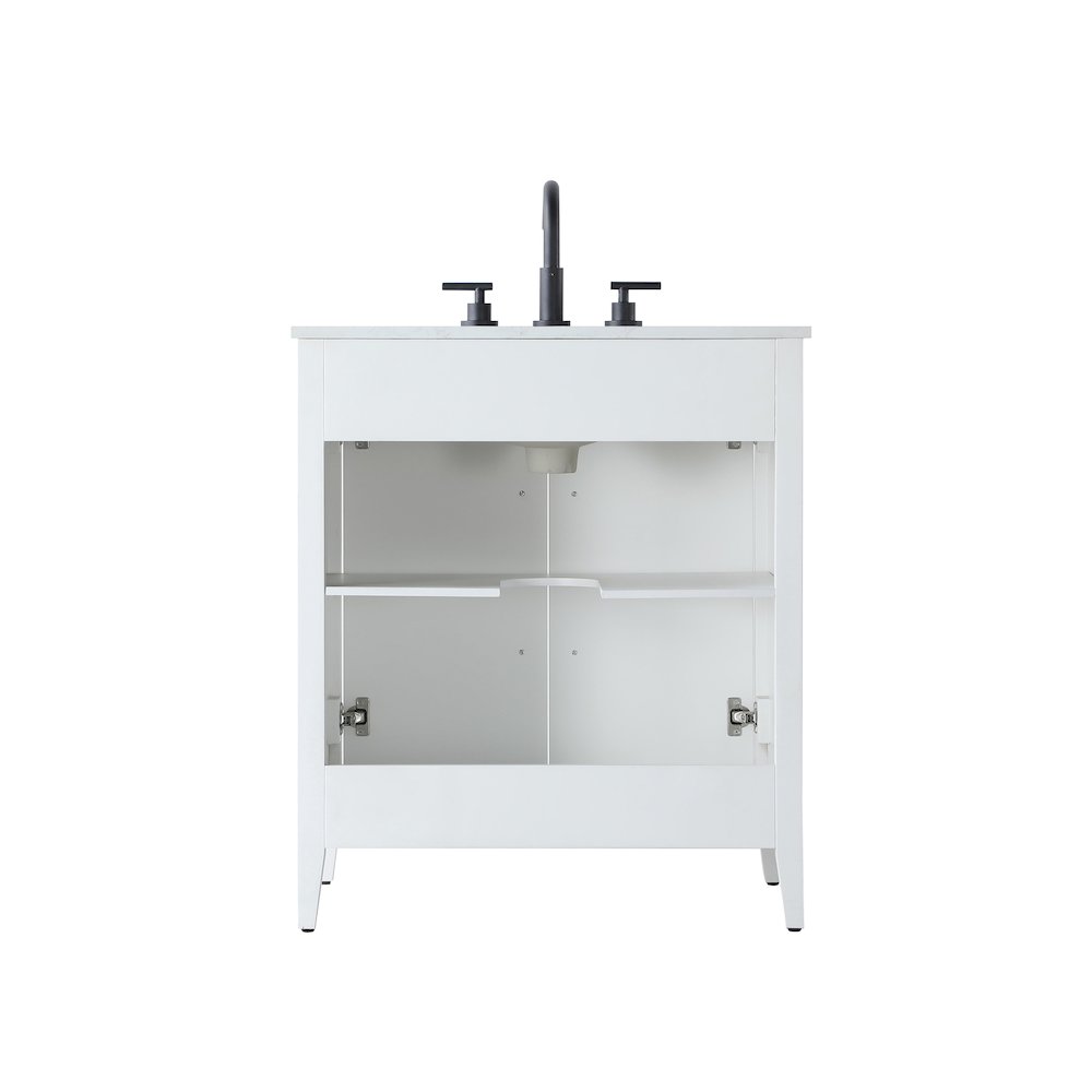 30 Inch Single Bathroom Vanity In White. Picture 12