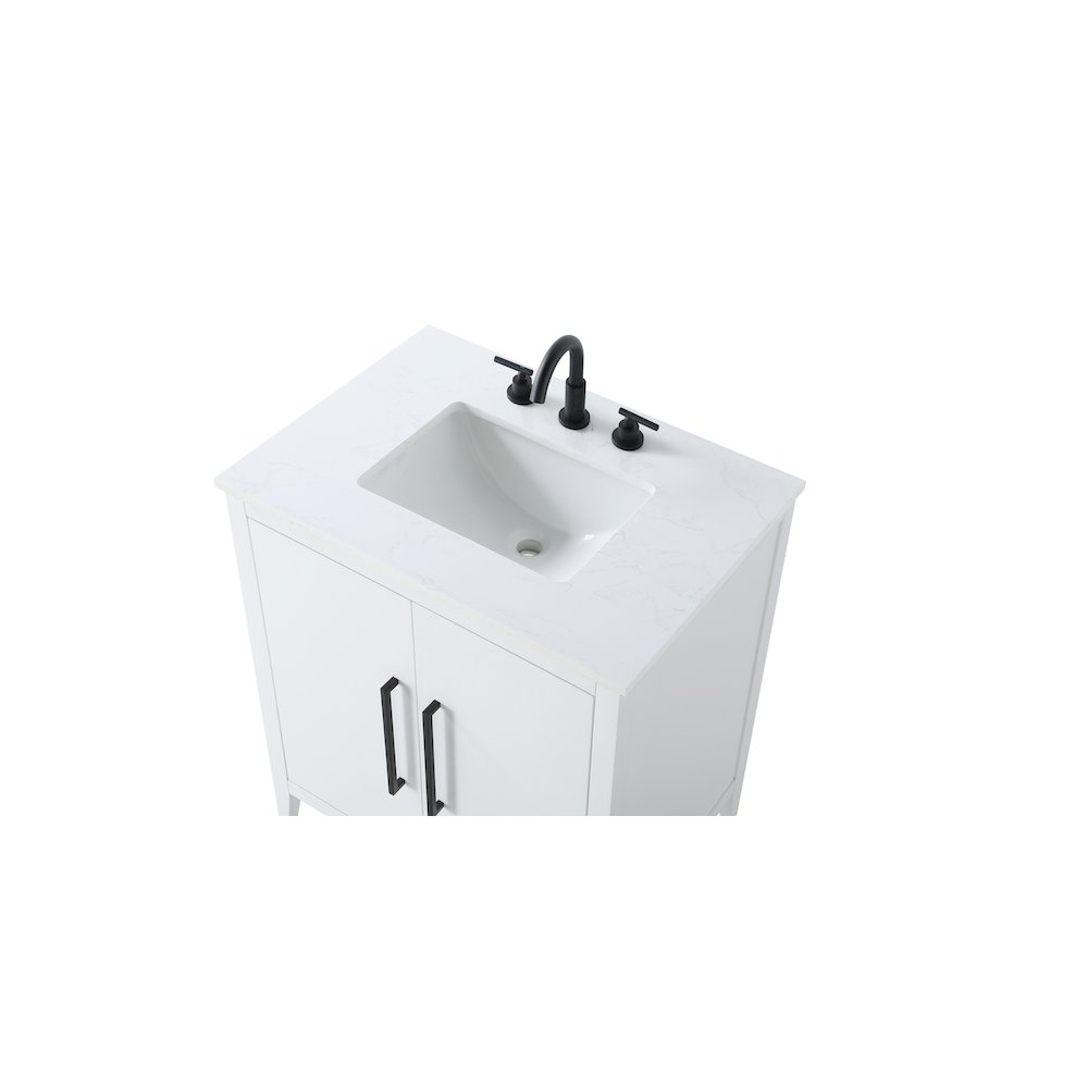 30 Inch Single Bathroom Vanity In White. Picture 8