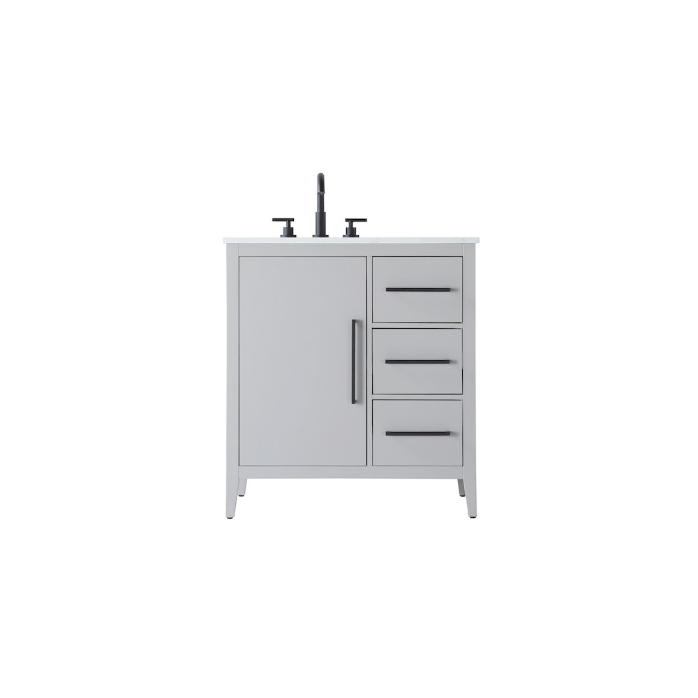 32 Inch Single Bathroom Vanity In Grey. Picture 1