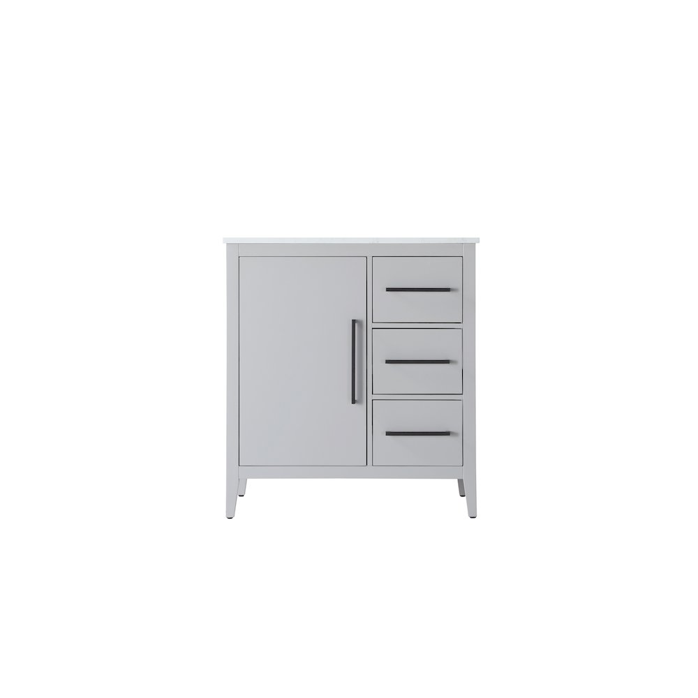 32 Inch Single Bathroom Vanity In Grey. Picture 5
