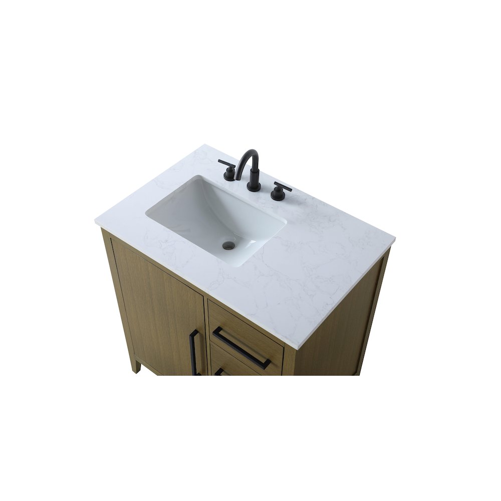 32 Inch Single Bathroom Vanity In Chestnut Brown. Picture 8