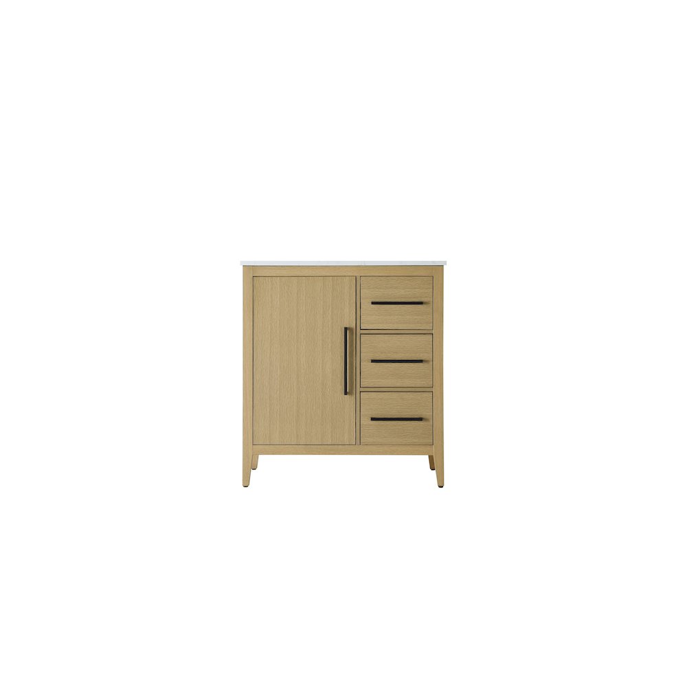 32 Inch Single Bathroom Vanity In  Honey Brown. Picture 5