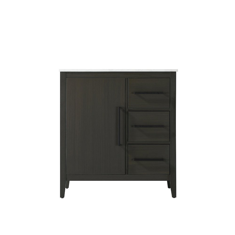 32 Inch Single Bathroom Vanity In Mocha Brown. Picture 5