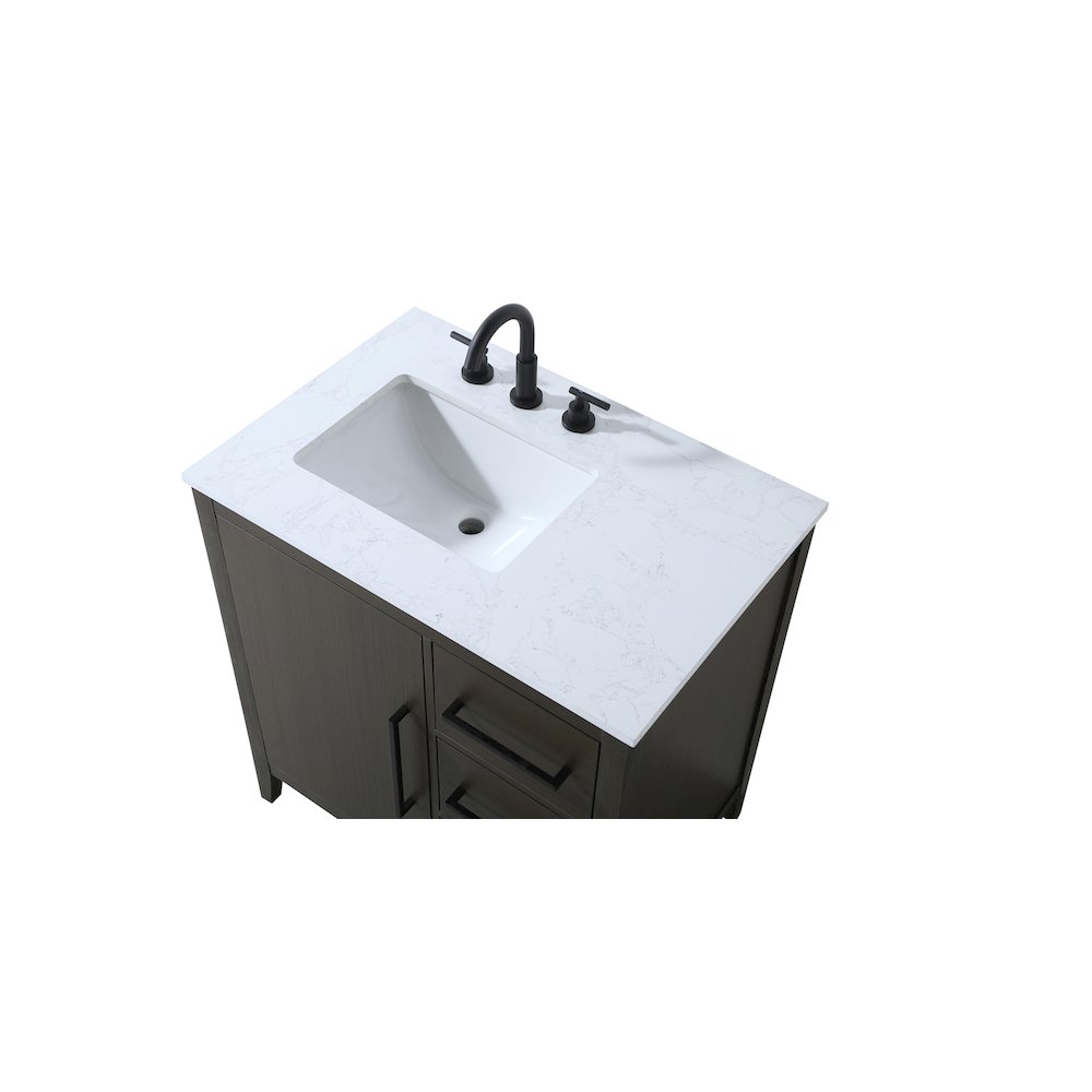 32 Inch Single Bathroom Vanity In Mocha Brown. Picture 8