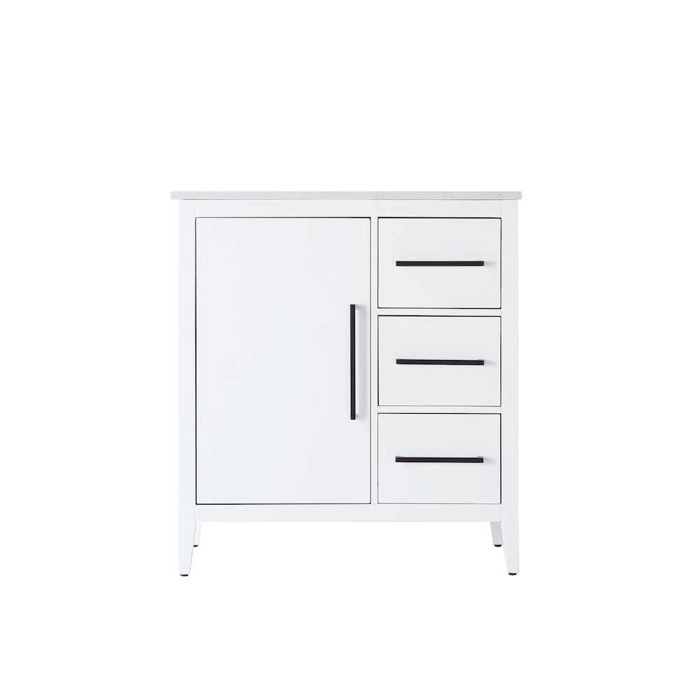32 Inch Single Bathroom Vanity In White. Picture 5