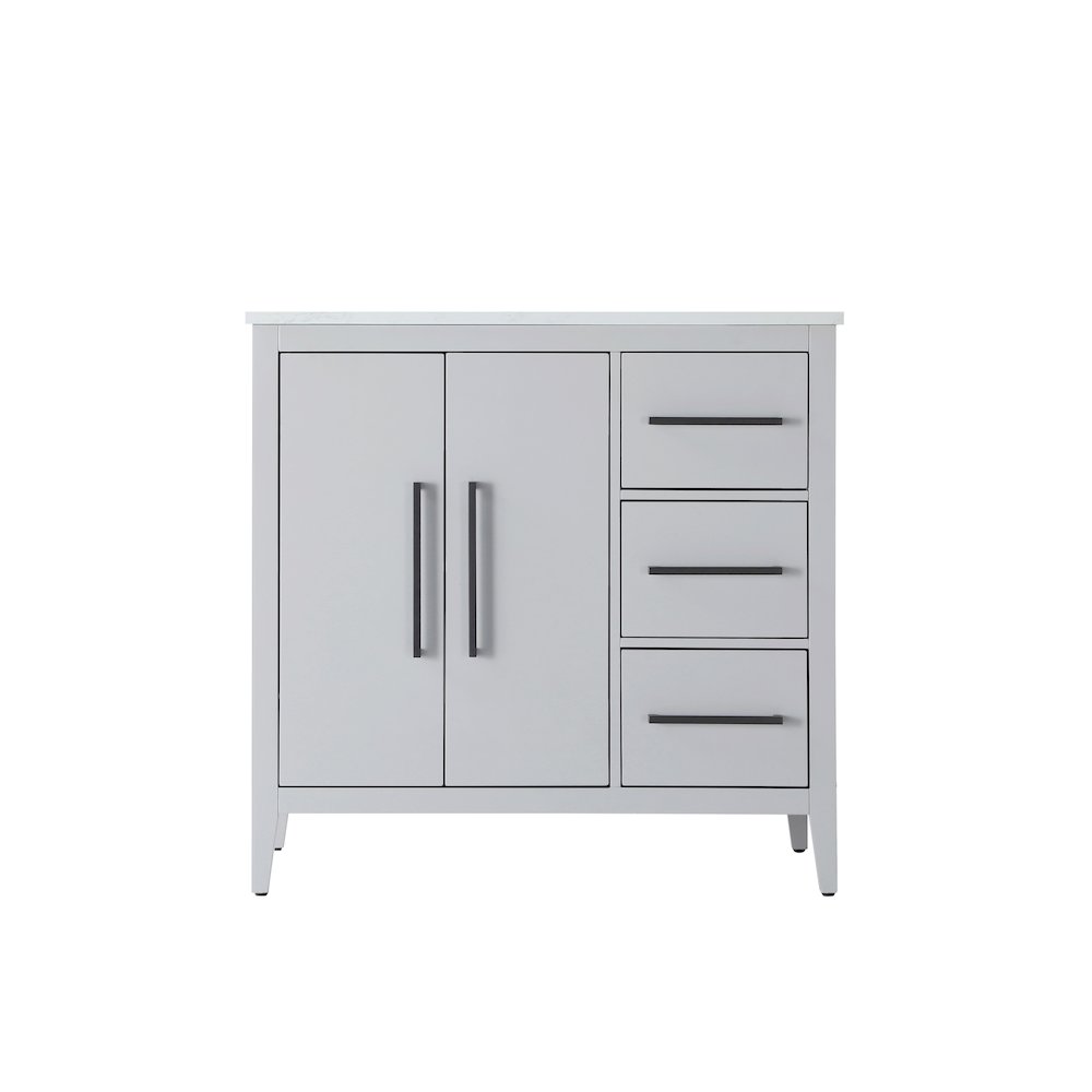 36 Inch Single Bathroom Vanity In Grey. Picture 5