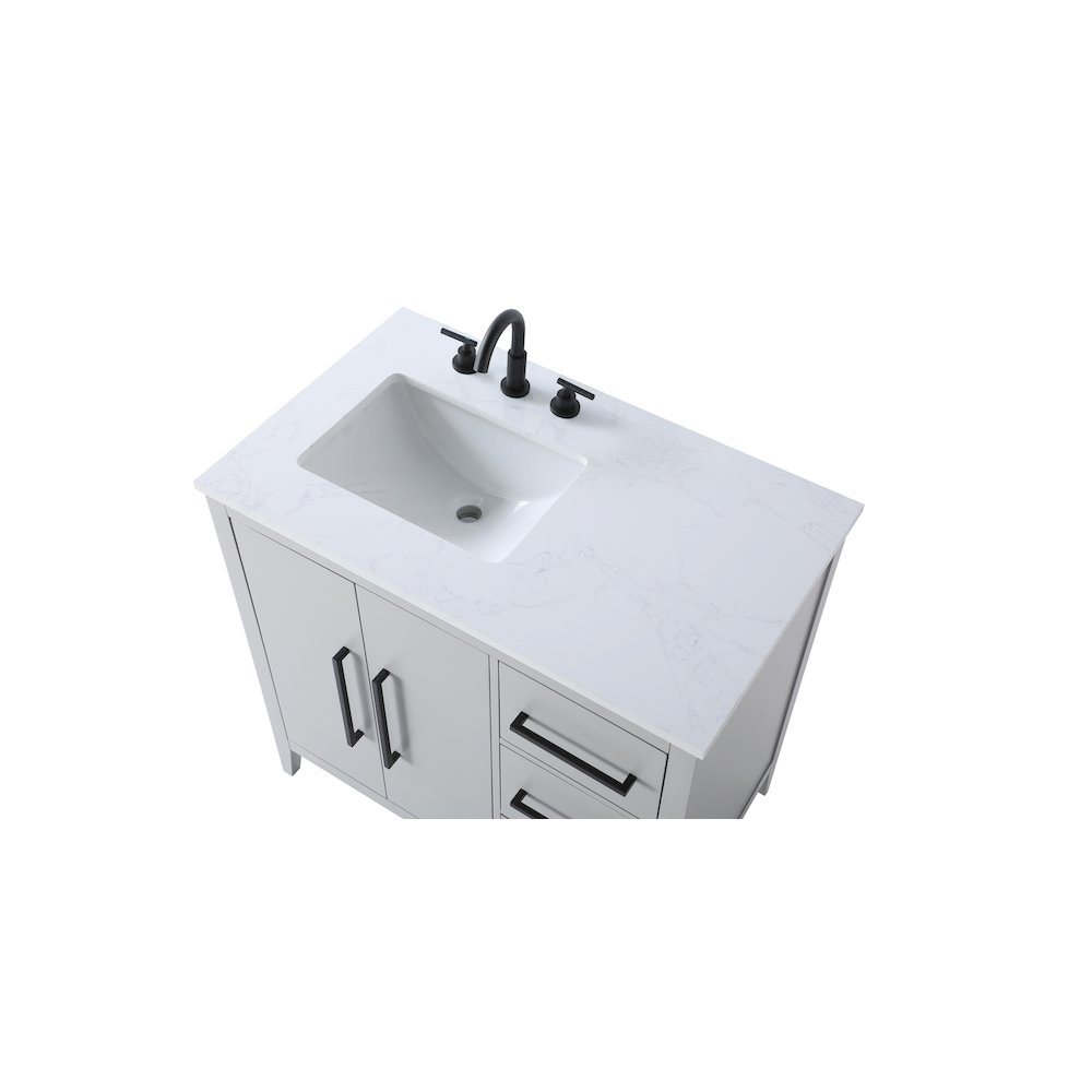 36 Inch Single Bathroom Vanity In Grey. Picture 8