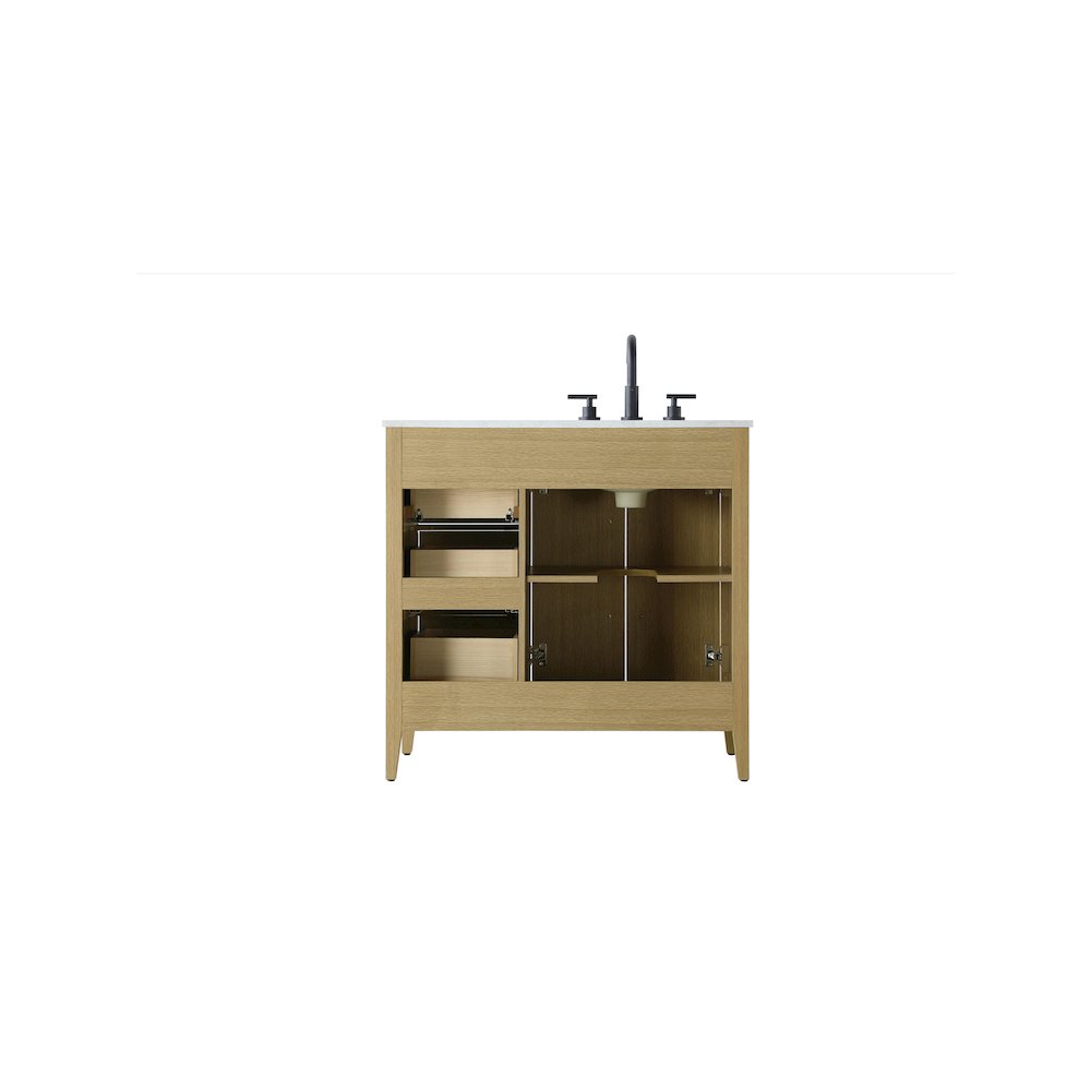 36 Inch Single Bathroom Vanity In  Honey Brown. Picture 12