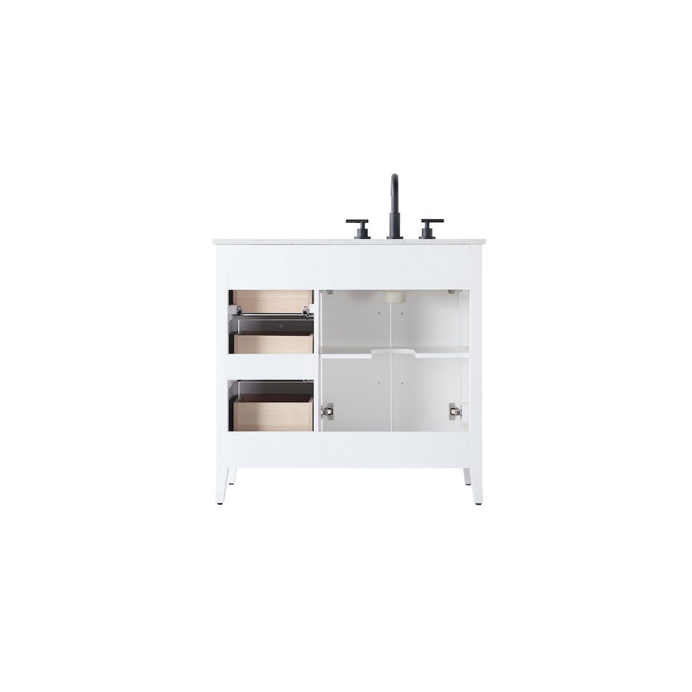 36 Inch Single Bathroom Vanity In White. Picture 12