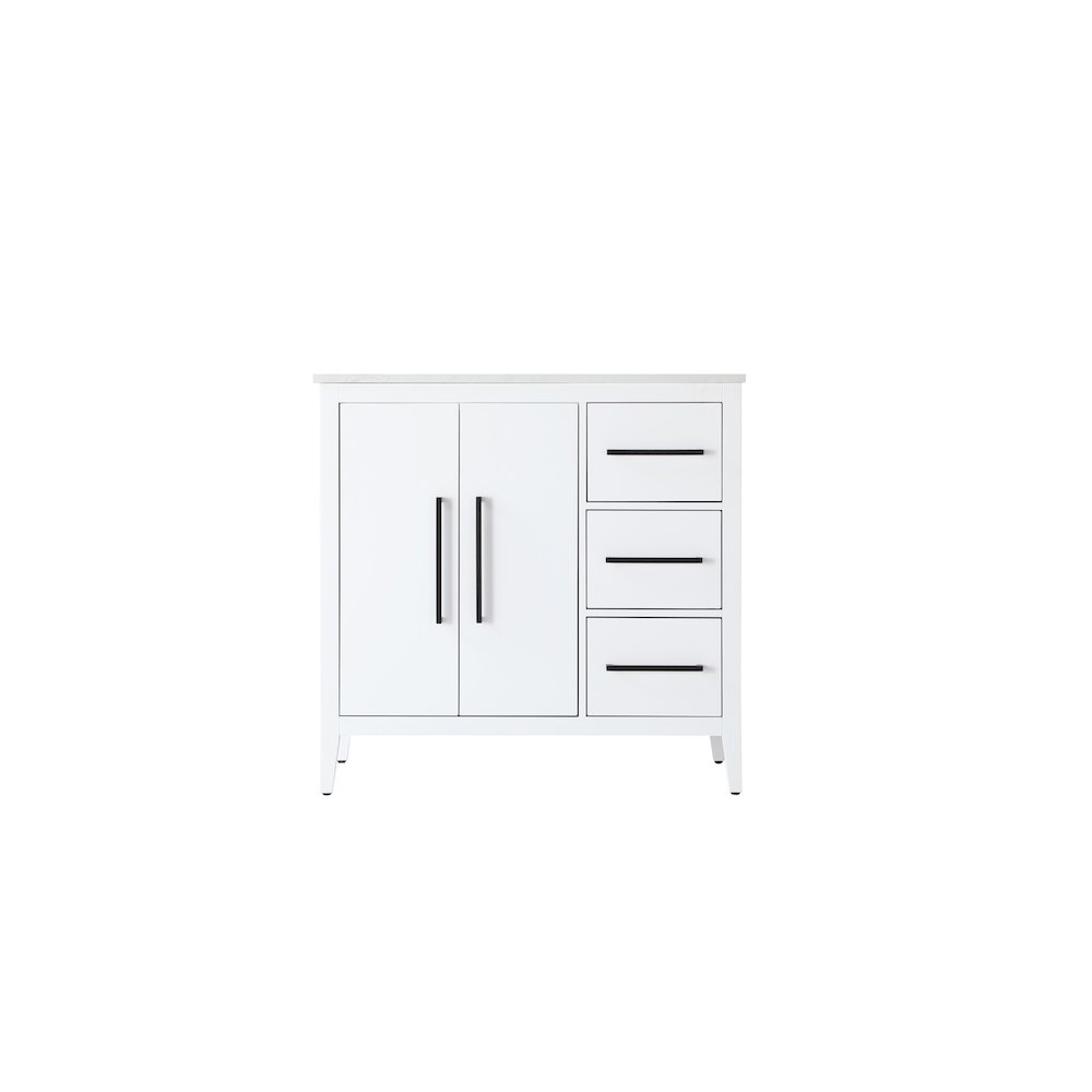 36 Inch Single Bathroom Vanity In White. Picture 5