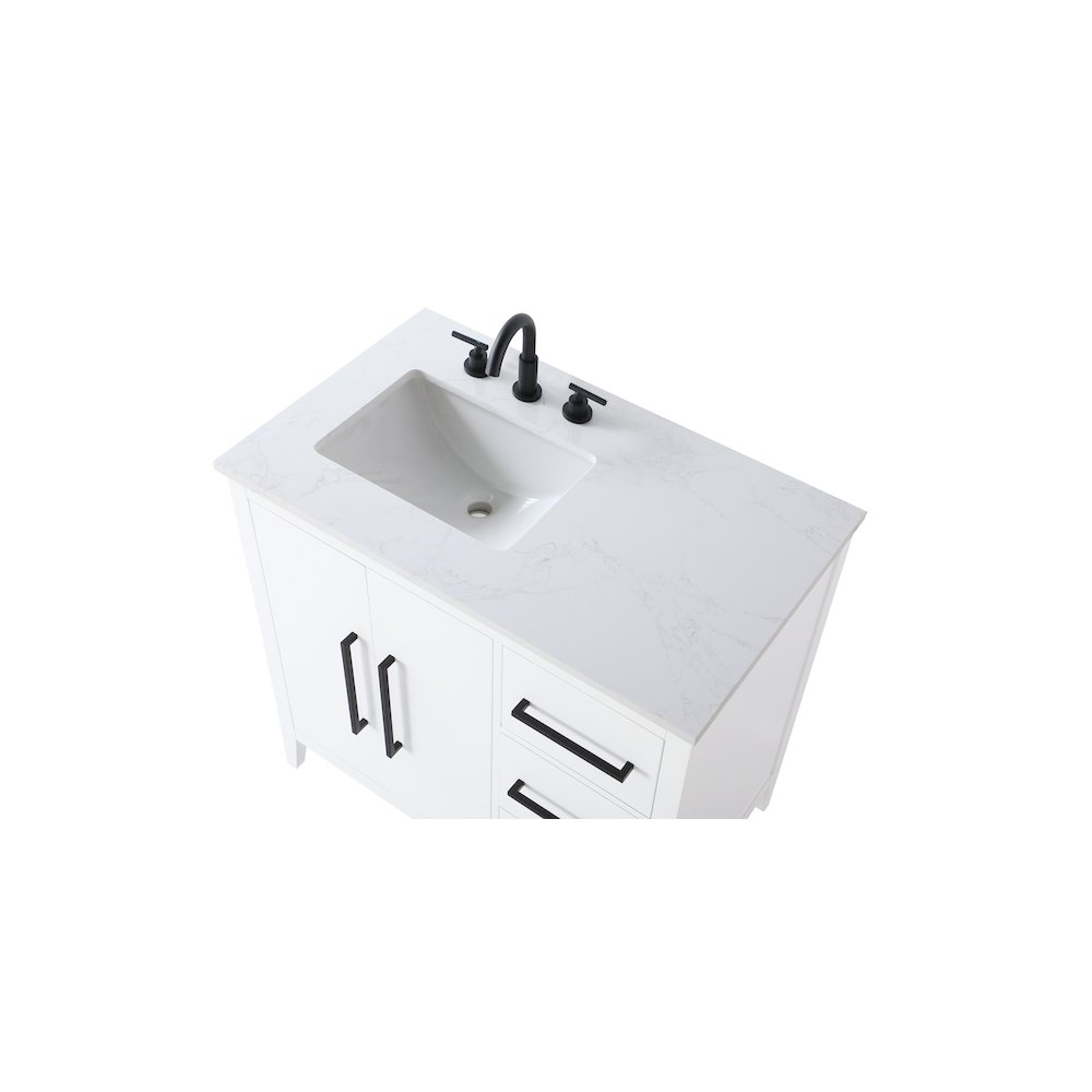 36 Inch Single Bathroom Vanity In White. Picture 8