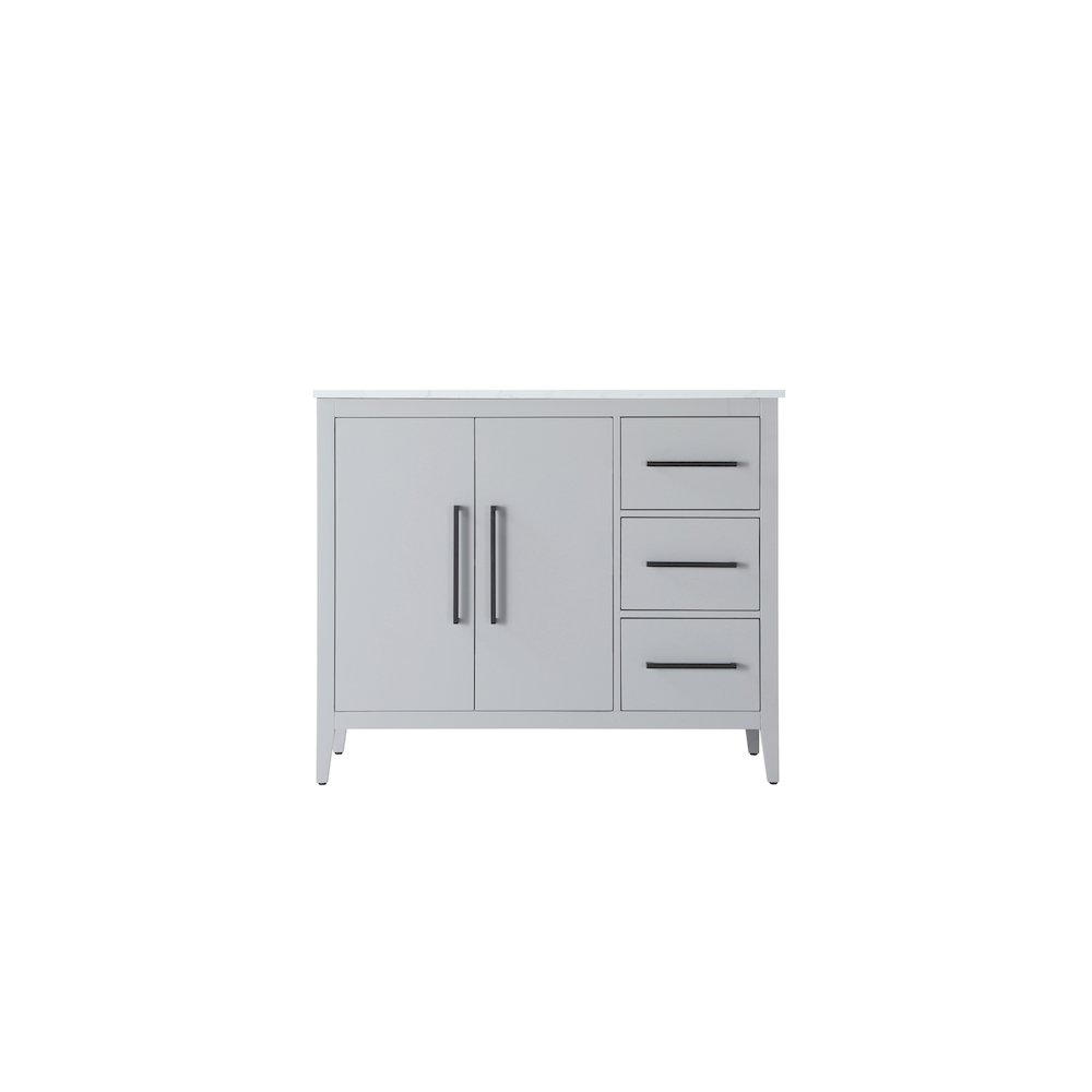 42 Inch Single Bathroom Vanity In Grey. Picture 5