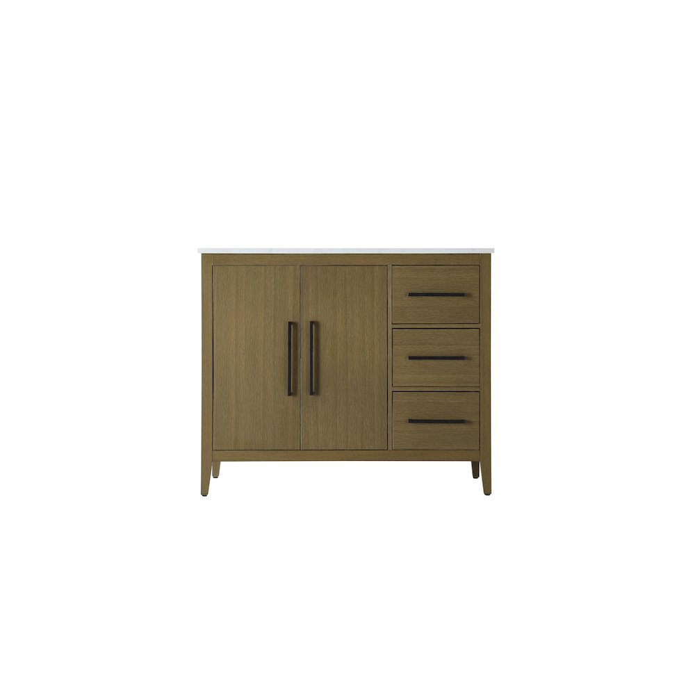 42 Inch Single Bathroom Vanity In Chestnut Brown. Picture 5