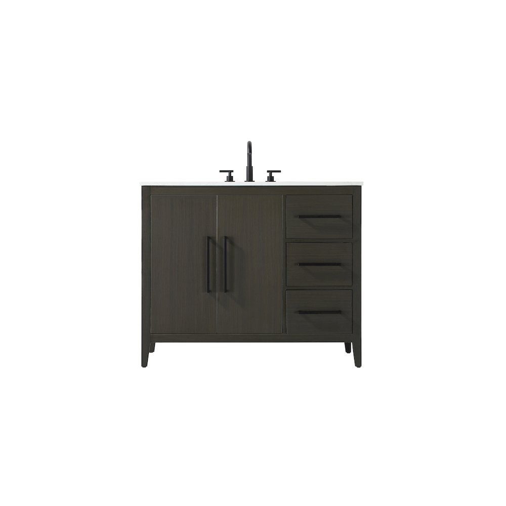 42 Inch Single Bathroom Vanity In Mocha Brown. Picture 1
