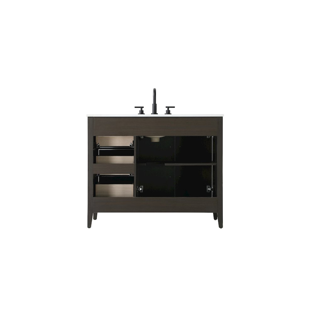 42 Inch Single Bathroom Vanity In Mocha Brown. Picture 12
