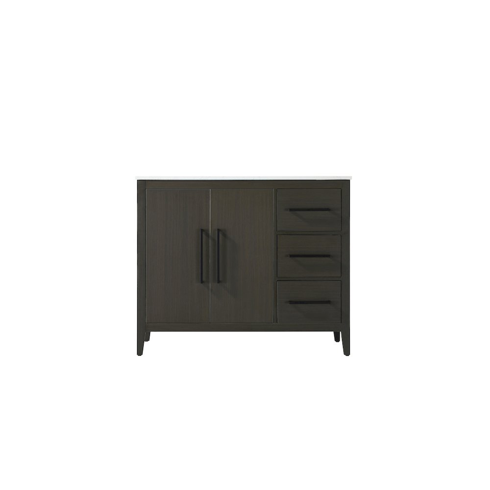 42 Inch Single Bathroom Vanity In Mocha Brown. Picture 5