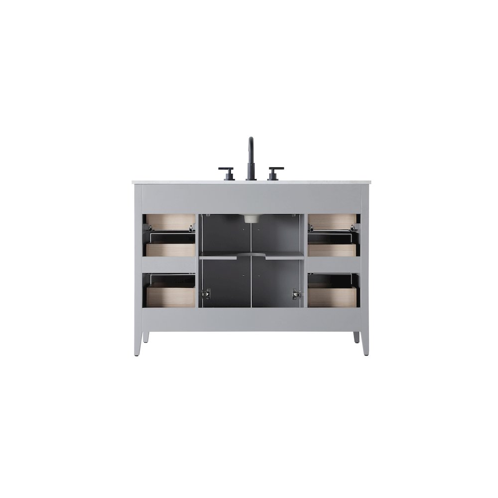 48 Inch Single Bathroom Vanity In Grey. Picture 12